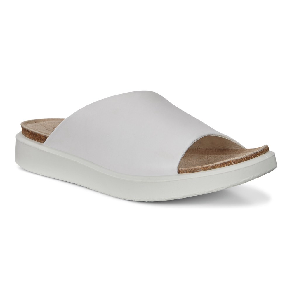 ECCO Womens Sandals White - Corksphere Slip-On - HDY-352089